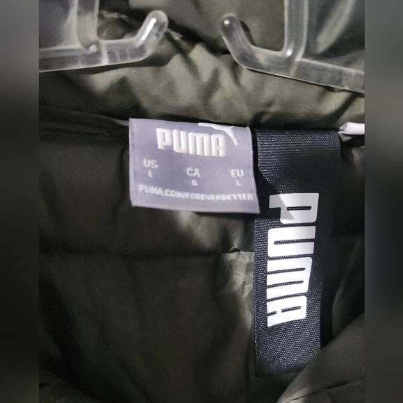 Puma Olive Puffer Jacket - Picture 2 of 3